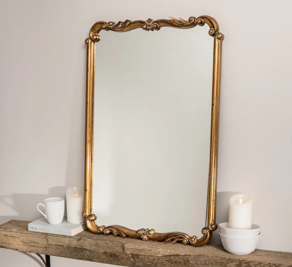 Toulouse Antique Gold Wall Mirror