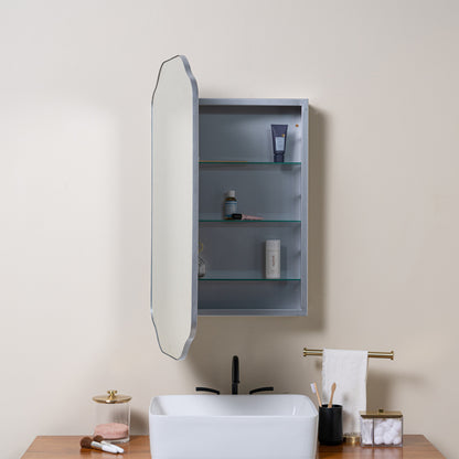 Sebastian Silver Medicine Cabinet - Recess Mount