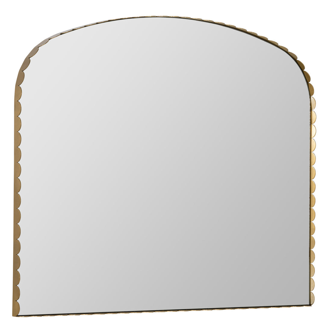 Jules Arched Scalloped Gold Mirror