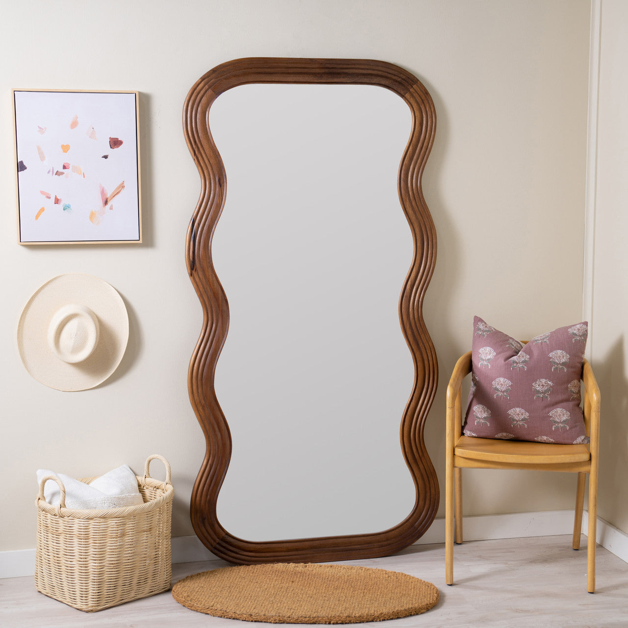 Frances Natural Floor Mirror