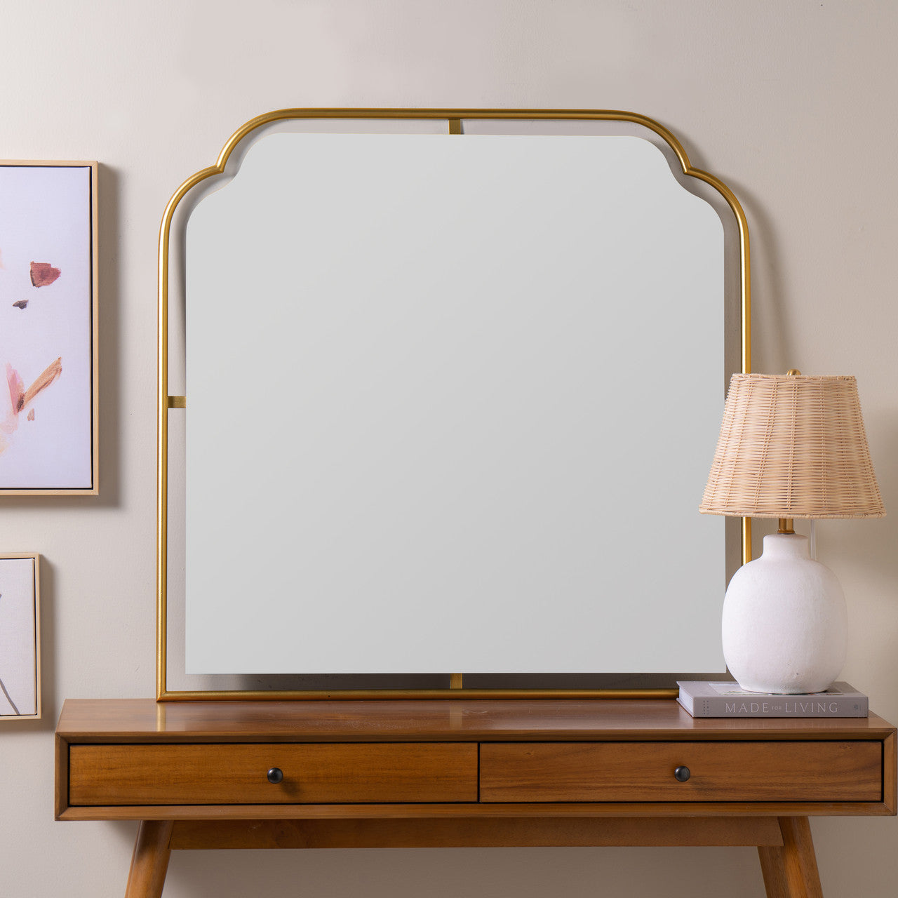 Sebastian Gold Mantle Mirror