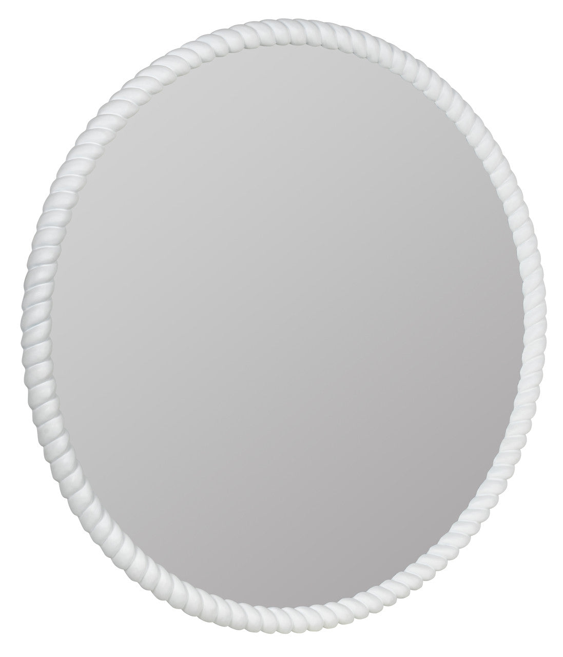 Eva White Round Mirror