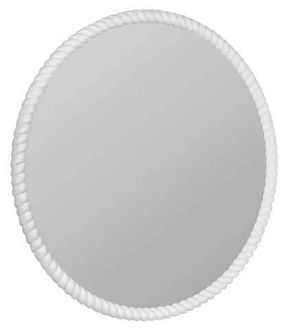 Eva White Round Mirror