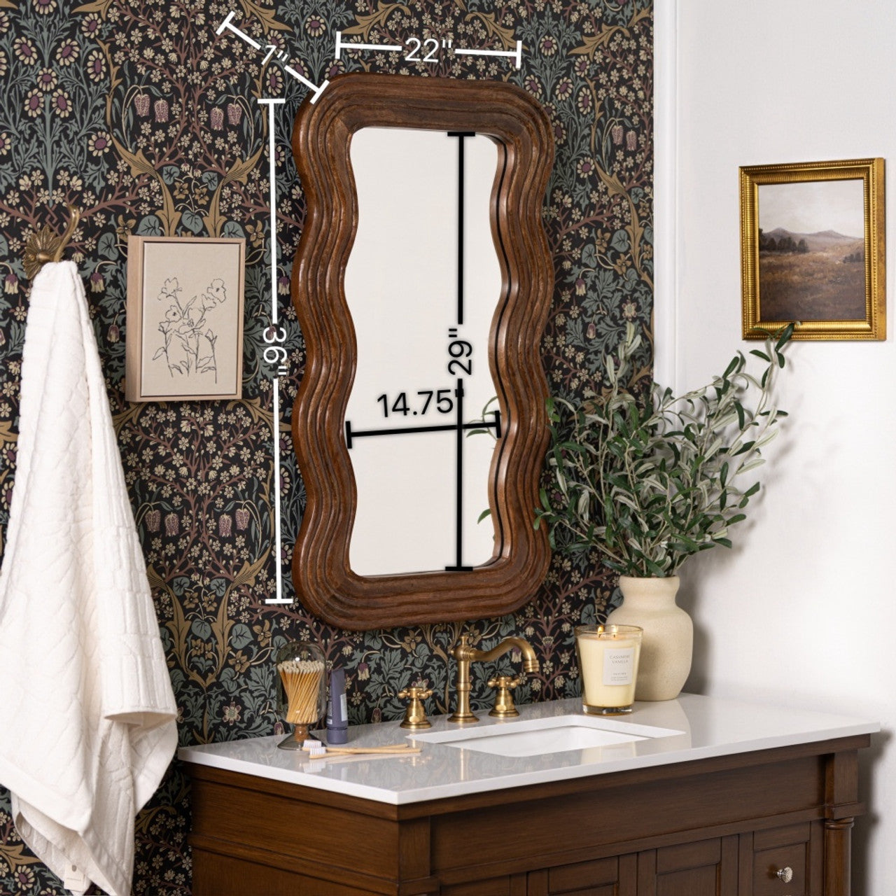 Frances Natural Wall Mirror - Small