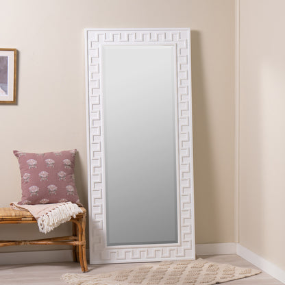 Cooper Classics X Erin Gates Brook White Floor Mirror