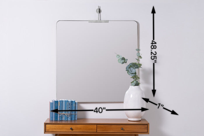 Frida Silver Square Wall Mirror 8