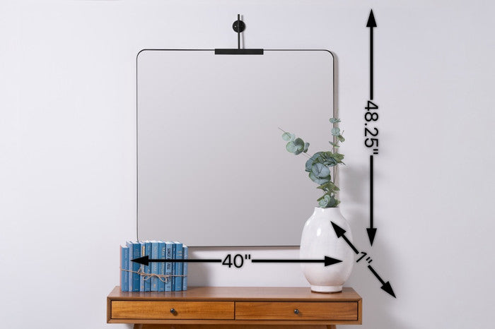 Frida Black Square Wall Mirror 8