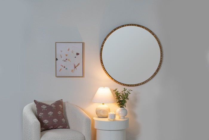 Lia Natural Round Wall Mirror 3