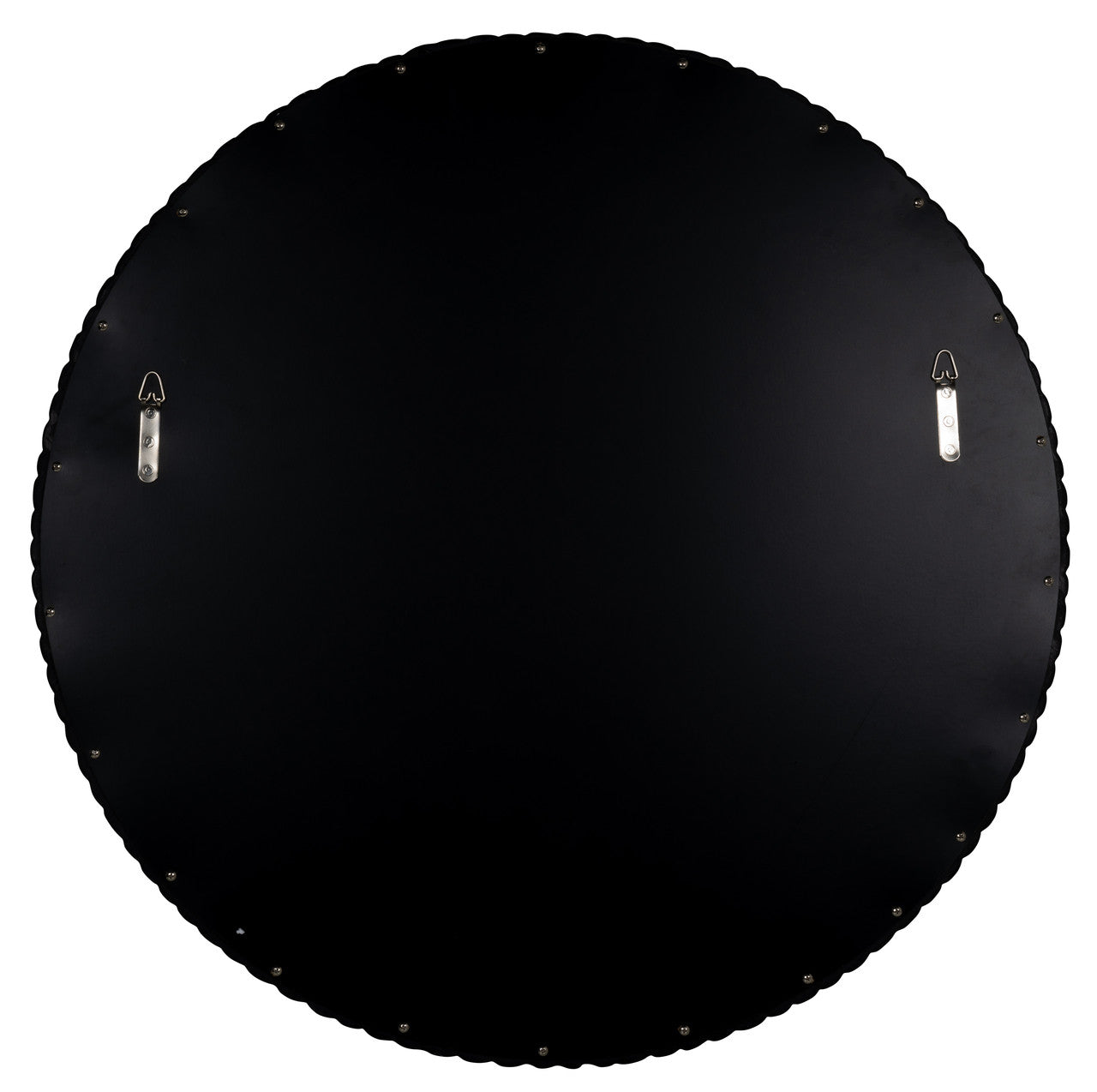 Eva Black Round Mirror