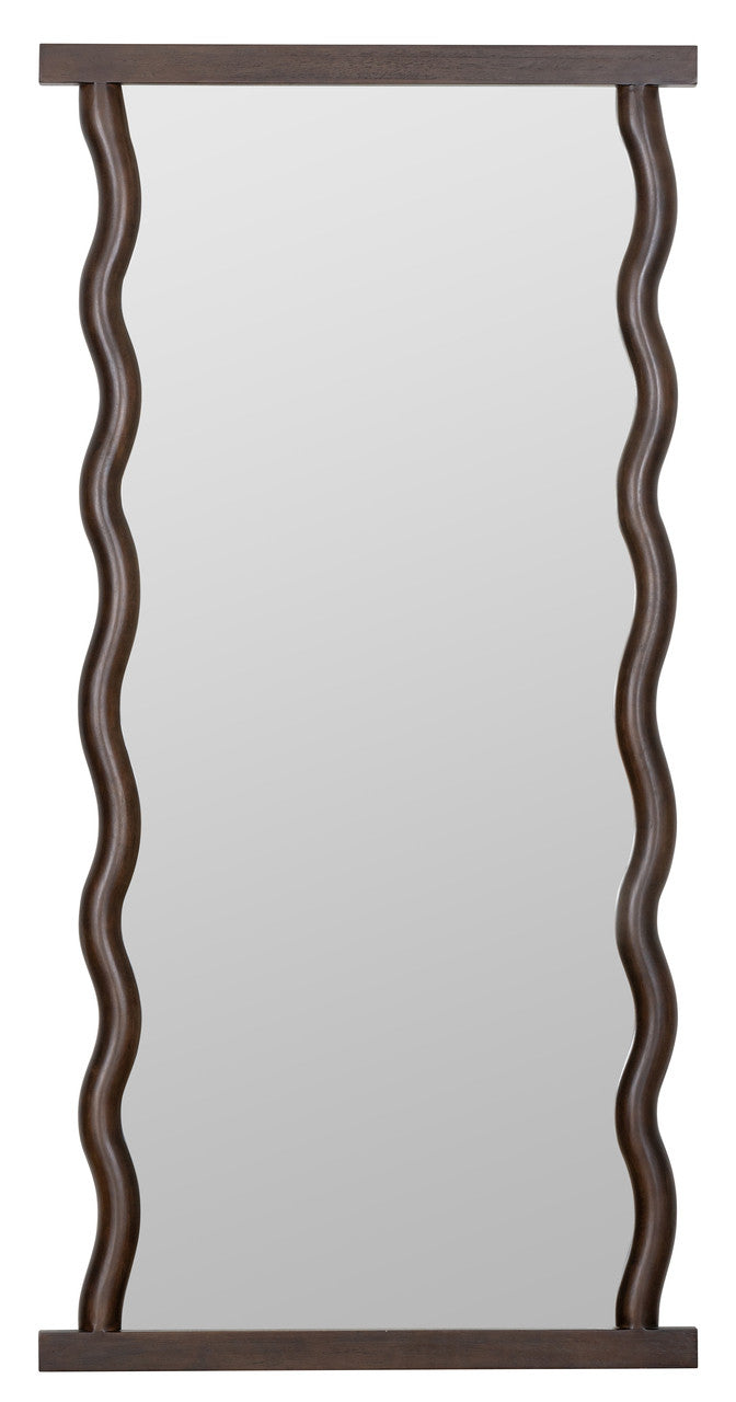 Livia Dark Wood Floor Mirror