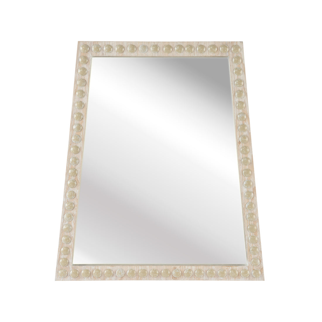 Trapezoid Mirror - Whitewash