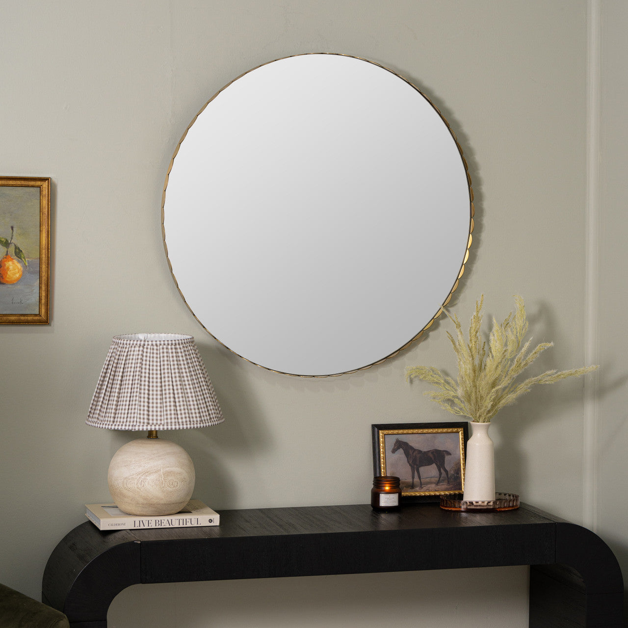 Jules Round Gold Wall Mirror