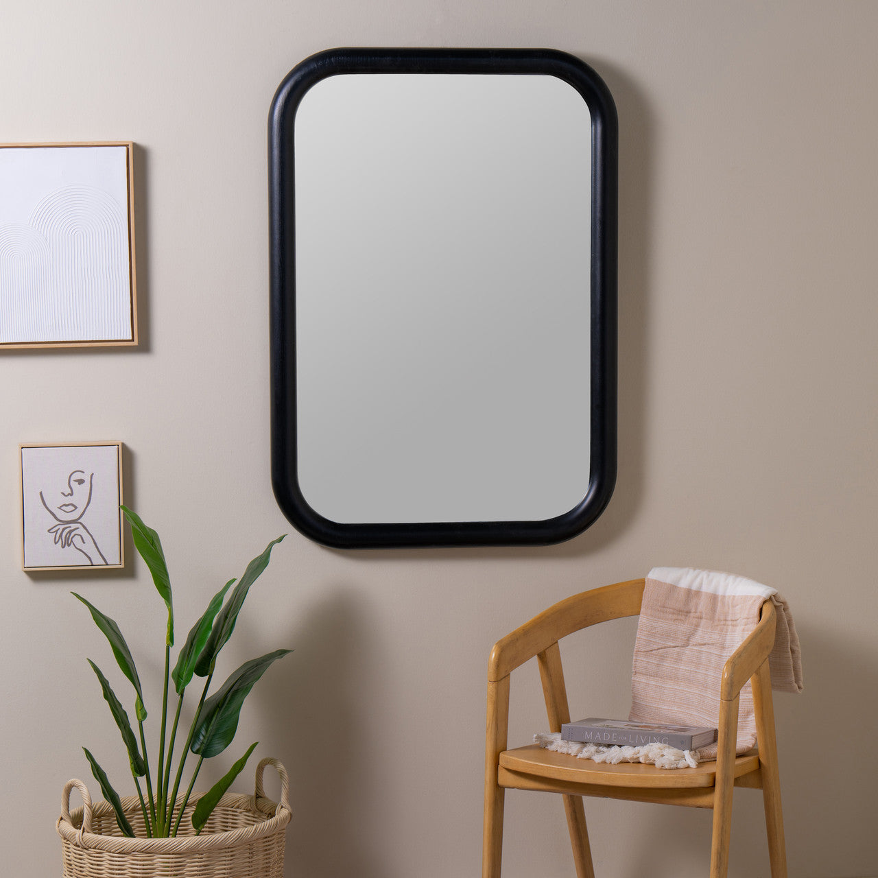 Brixten Black Wall Mirror