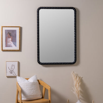 Eva Black Rectangle Mirror