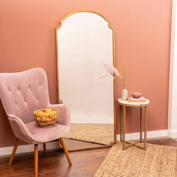 Saxton Floor Mirror - Gold