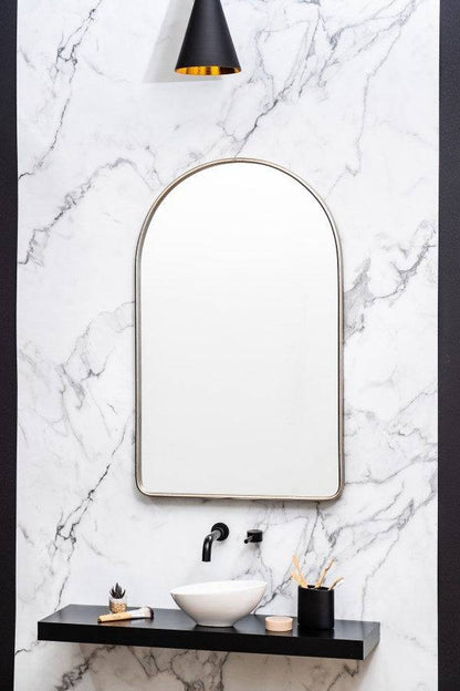 Sebastian Arched Wall Mirror - Silver