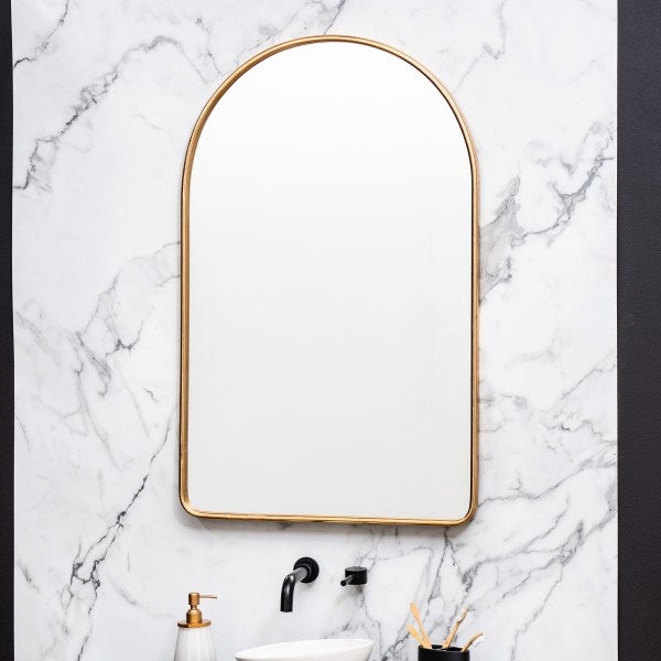 Sebastian Arched Wall Mirror - Gold