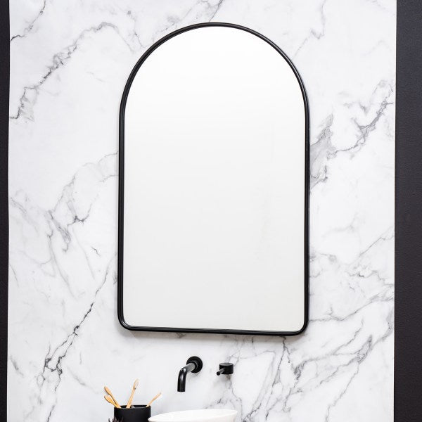 Sebastian Arched Wall Mirror - Black