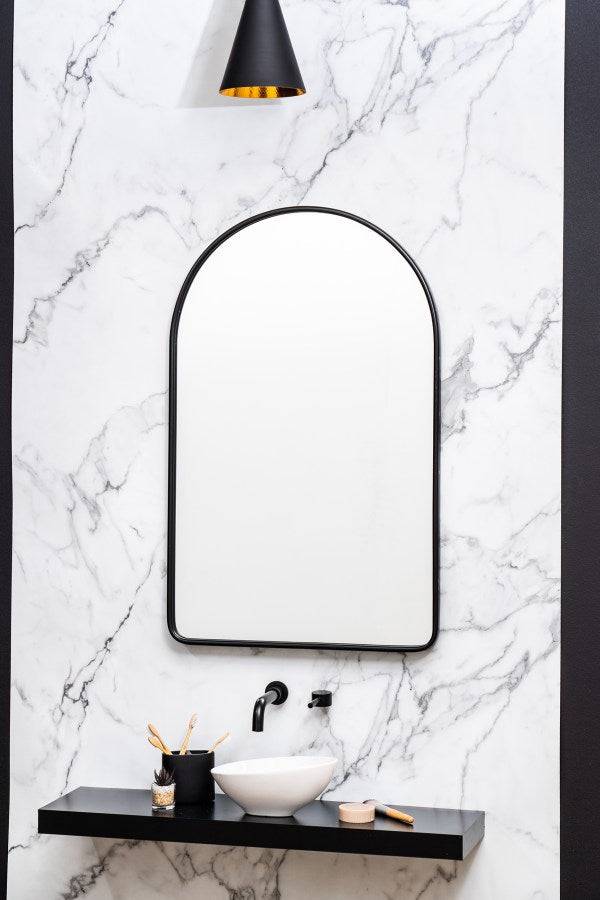 Sebastian Arched Wall Mirror - Black