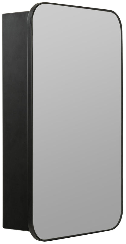 Hadley Seamless Medicine Cabinet in Black by Cooper Classics