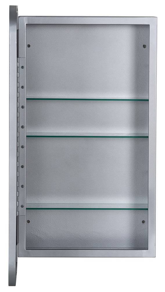 Hadley Seamless Medicine Cabinet in Silver by Cooper Classics