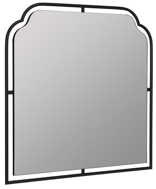 Sebastian Matte Black Mantle Mirror 21